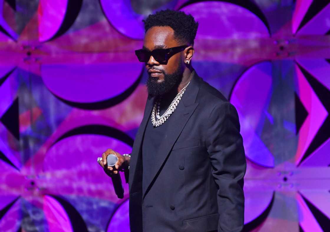 Recording artist Patoranking speaks onstage during the 15th Annual Headies Awards at Cobb Energy Performing Arts Centre in Atlanta Recording artist Patoranking speaks onstage during the 15th Annual Headies Awards at Cobb Energy Performing Arts Centre in Atlanta