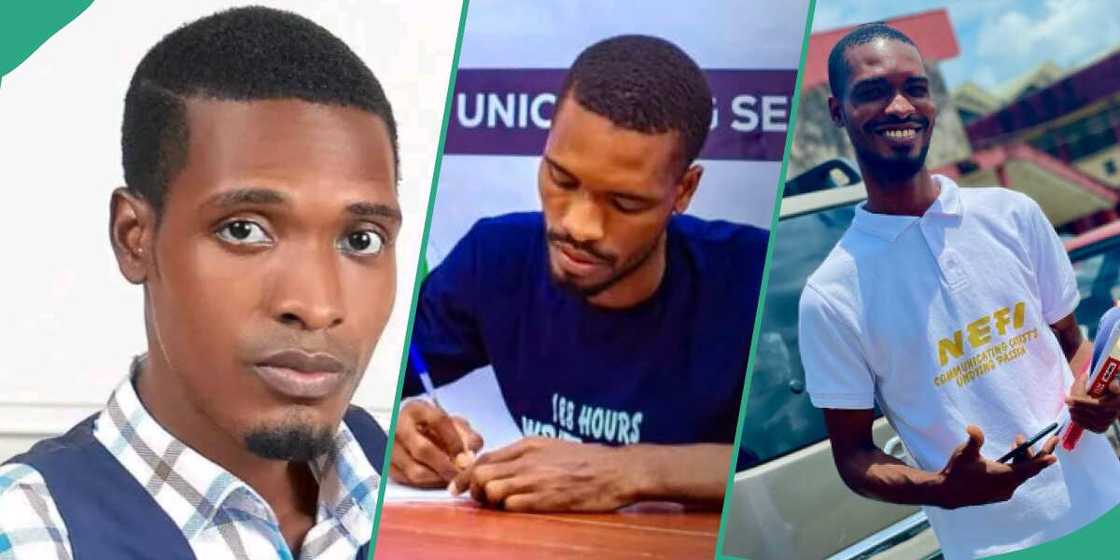 Daniel Ehis Aiguokhian, the Nigerian man who did a 188-hour writing marathon. Daniel Ehis Aiguokhian, the Nigerian man who did a 188-hour writing marathon.