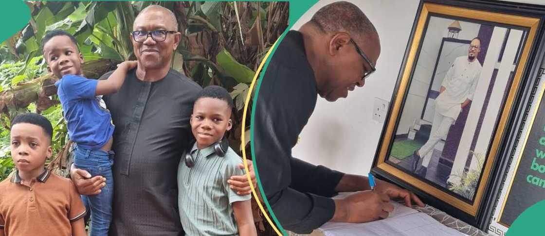 Junior Pope: Peter Obi pays condolence visit to actor's family.