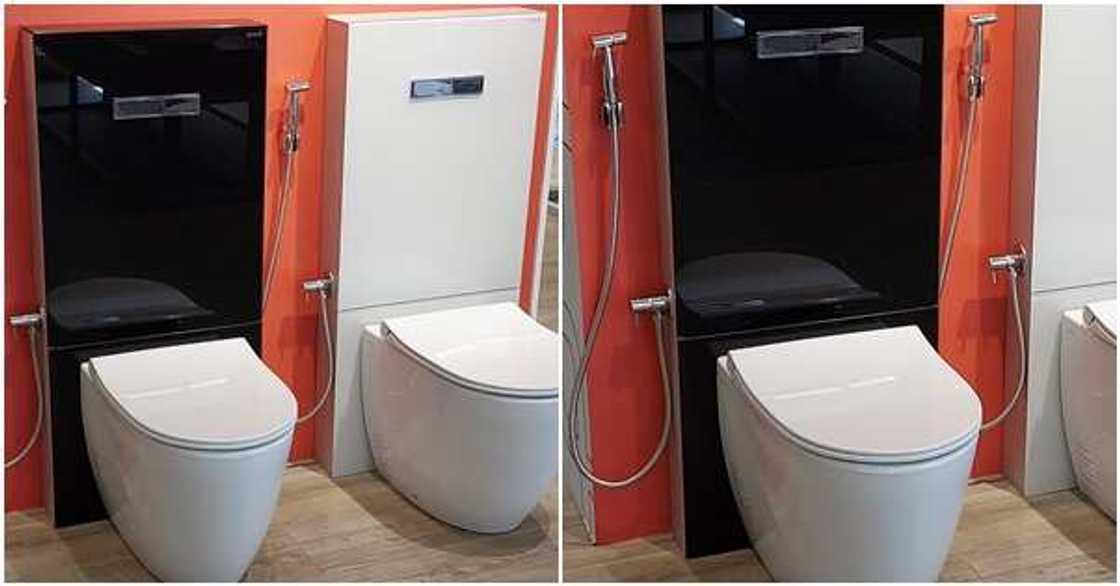 Huge reactions as Nigerian man shares photos of his luxury toilet that costs 700k