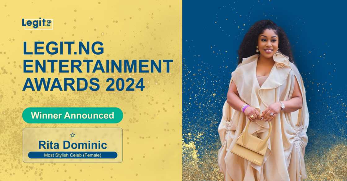 Rita Dominic, Legit.ng Entertainment Awards, Winners, Announcement Rita Dominic, Legit.ng Entertainment Awards, Winners, Announcement