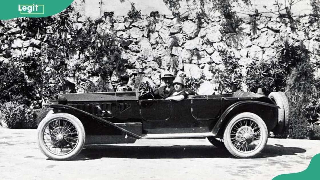 Two men on Lancia Lambda