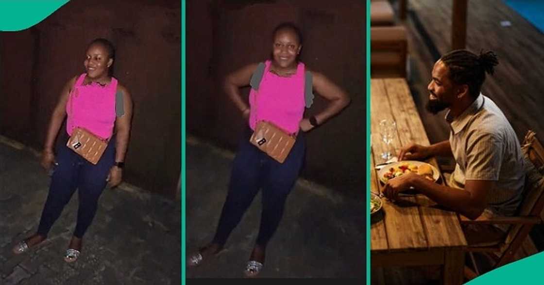 Nigerian lady abandons man during their date, flees in video. Nigerian lady abandons man during their date, flees in video.