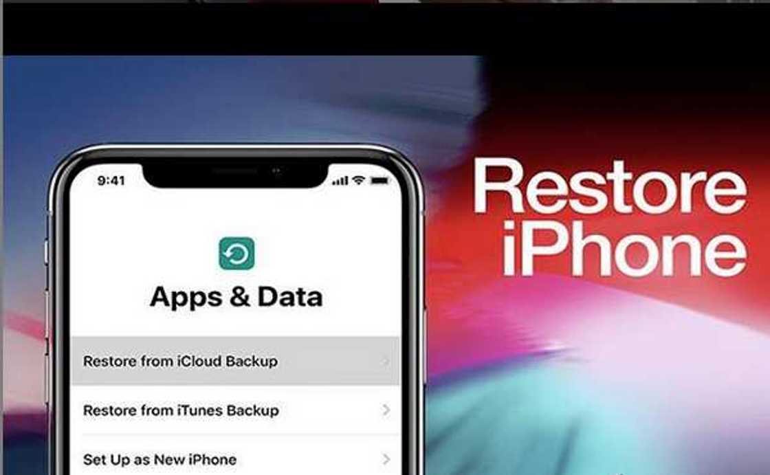 restore iPhone from iCloud