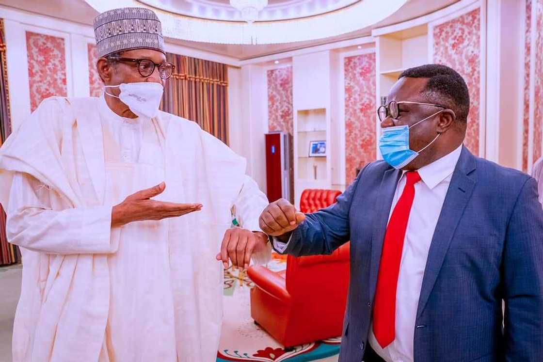 Ben Ayade meets President Buhari' after his defection to the APC