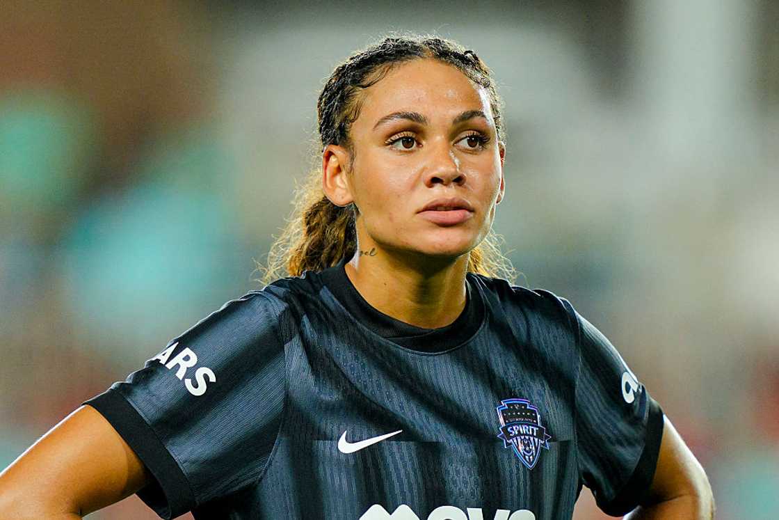 Trinity Rodman at CPKC Stadium on 13 September 2025 in Kansas City, Missouri.