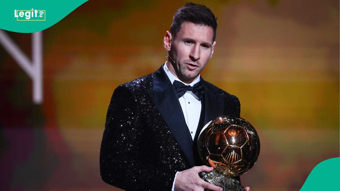 Lionel Messi, 2021 Ballon d'Or, Theatre du Chatelet, Paris, France Lionel Messi, 2021 Ballon d'Or, Theatre du Chatelet, Paris, France