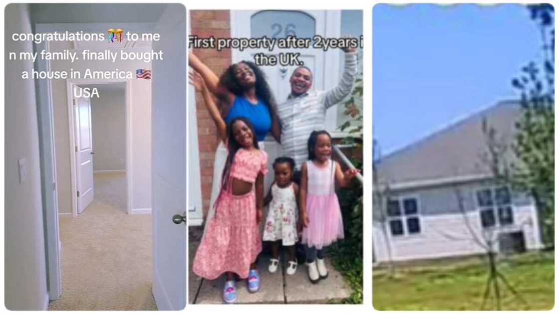 Photo of the house and family Photo of the house and family