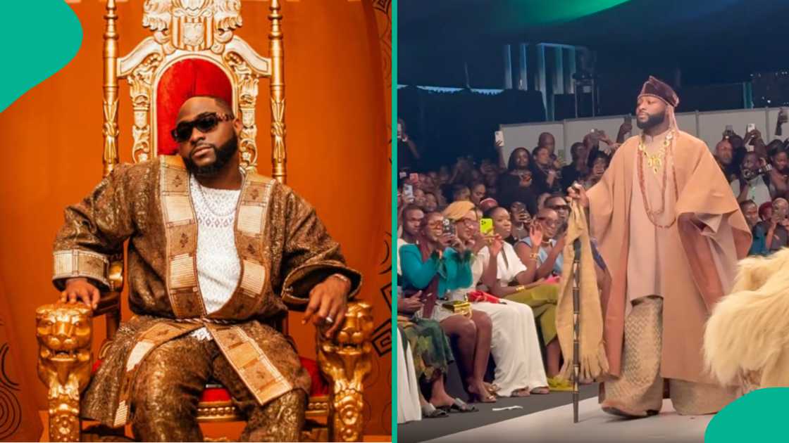 Davido walks runway at Lagos Fashion Week for Ugo Monye.