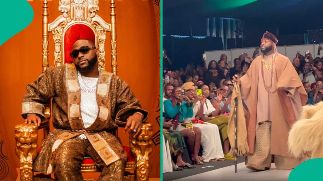 Davido walks runway at Lagos Fashion Week for Ugo Monye. Davido walks runway at Lagos Fashion Week for Ugo Monye.