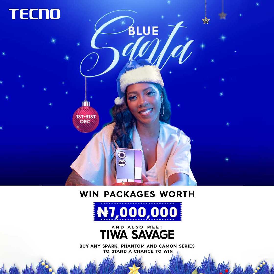 Blue Santa Came Early as Lucky Customer Gets Gifts Worth N1,000,000 from TECNO