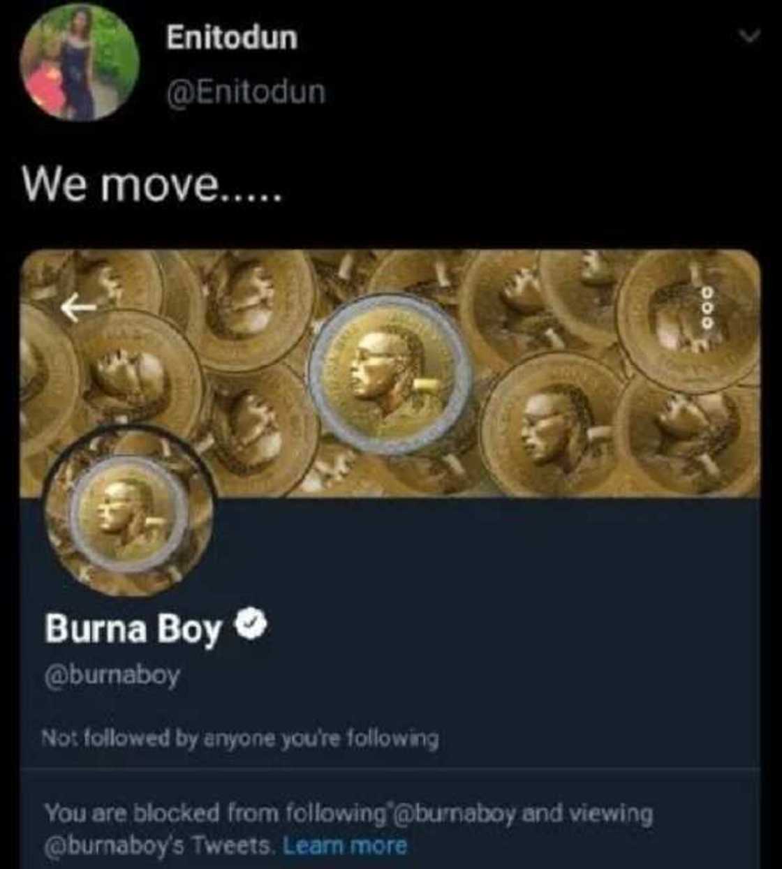 Burna Boy blocks lady who reminded him of his old tweet Burna Boy blocks lady who reminded him of his old tweet
