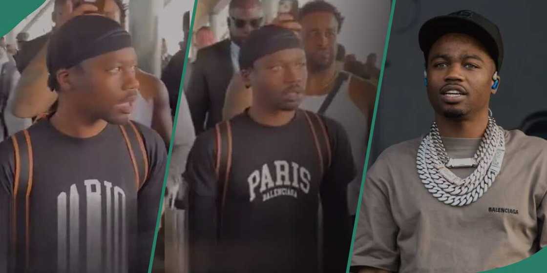 Roddy Ricch lands in Nigeria. Roddy Ricch lands in Nigeria.