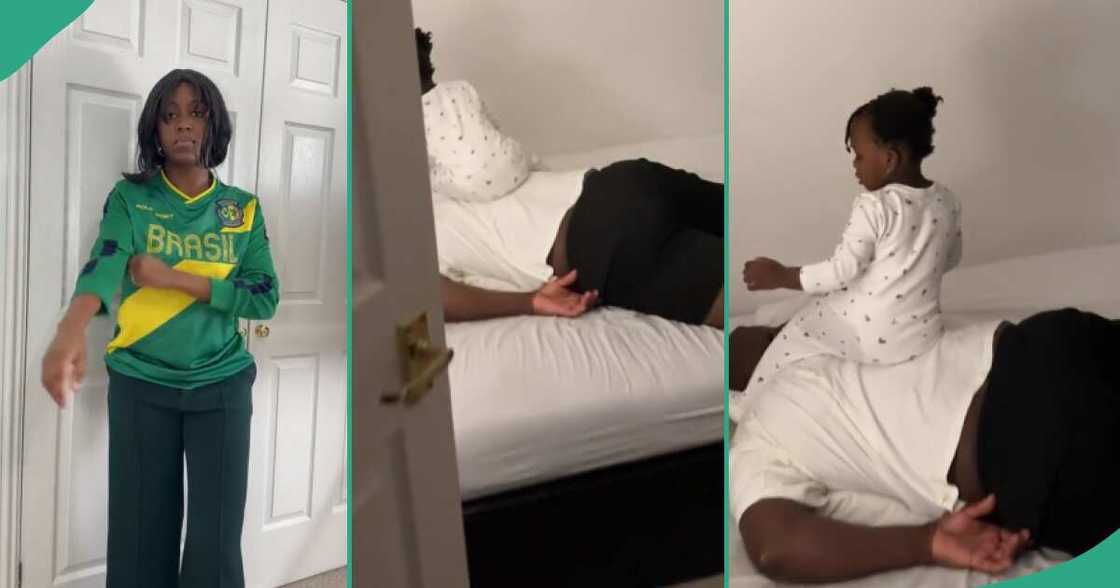 Lady shares funny video of what she saw her baby and husband doing Lady shares funny video of what she saw her baby and husband doing