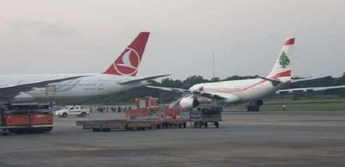 Hotuna: Jiragen sama biyu sun yi karo a filin jirgin sama na Murtala Muhammed Hotuna: Jiragen sama biyu sun yi karo a filin jirgin sama na Murtala Muhammed