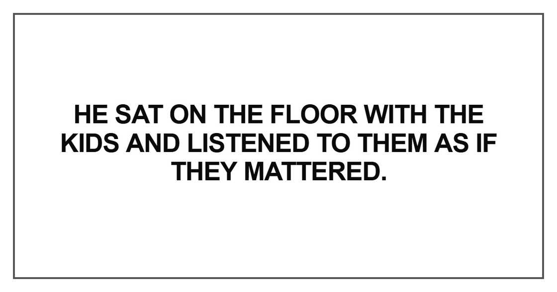 Peter was a quiet, observant widower. He showed up to his grandkids' birthdays more often than his son did. He sat on the floor with the kids and listened to them as if they mattered.