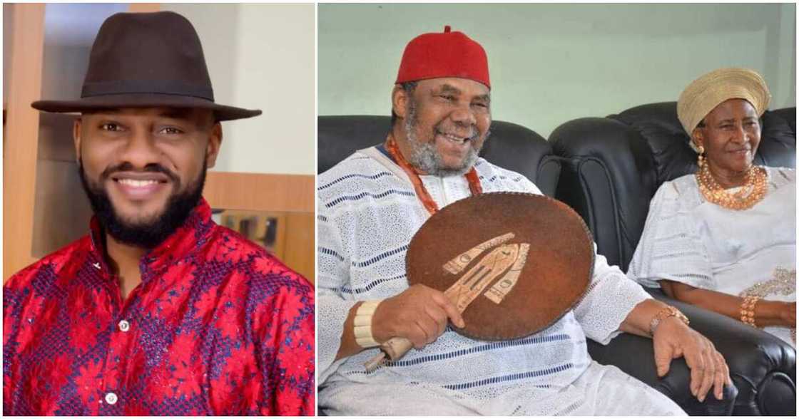 Photo of Yul Edochie and his parents Photo of Yul Edochie and his parents