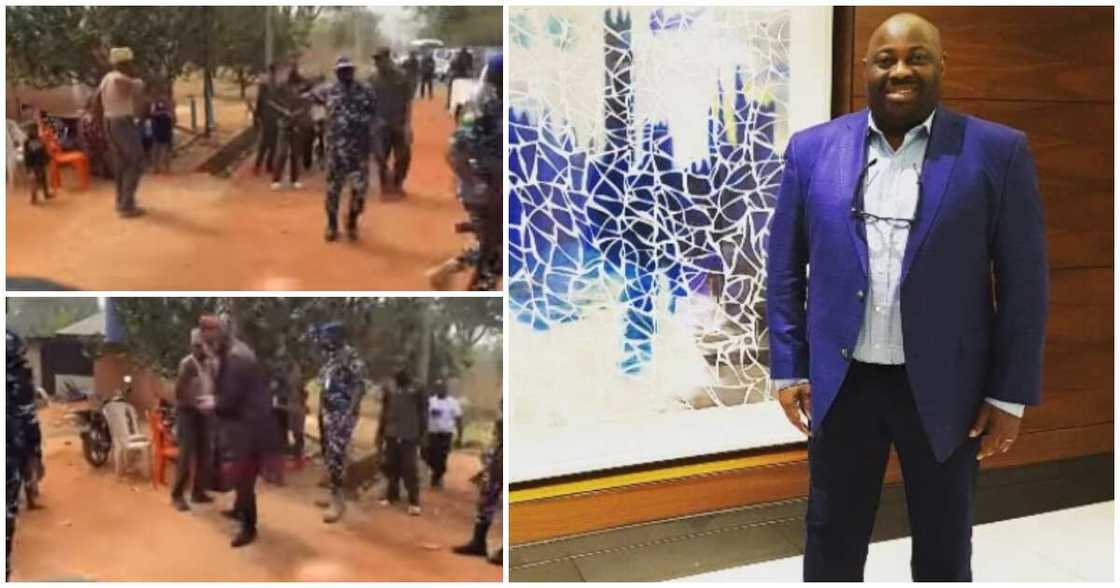 Video shows cute moment Dele Momodu stopped his convoy to greet an old man, the grandpa behaved like a kid Video shows cute moment Dele Momodu stopped his convoy to greet an old man, the grandpa behaved like a kid