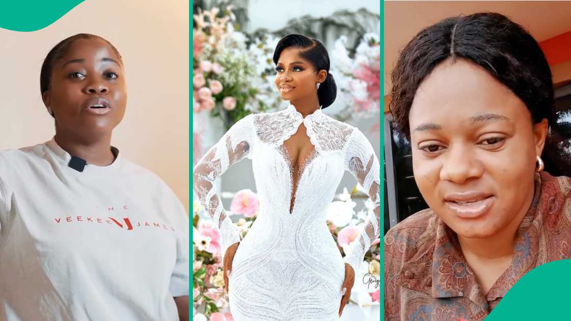 JP2025: Evangelist Benita slams Veekee James for saying Holy Spirit inspired her to make Priscy's wedding dress. JP2025: Evangelist Benita slams Veekee James for saying Holy Spirit inspired her to make Priscy's wedding dress.