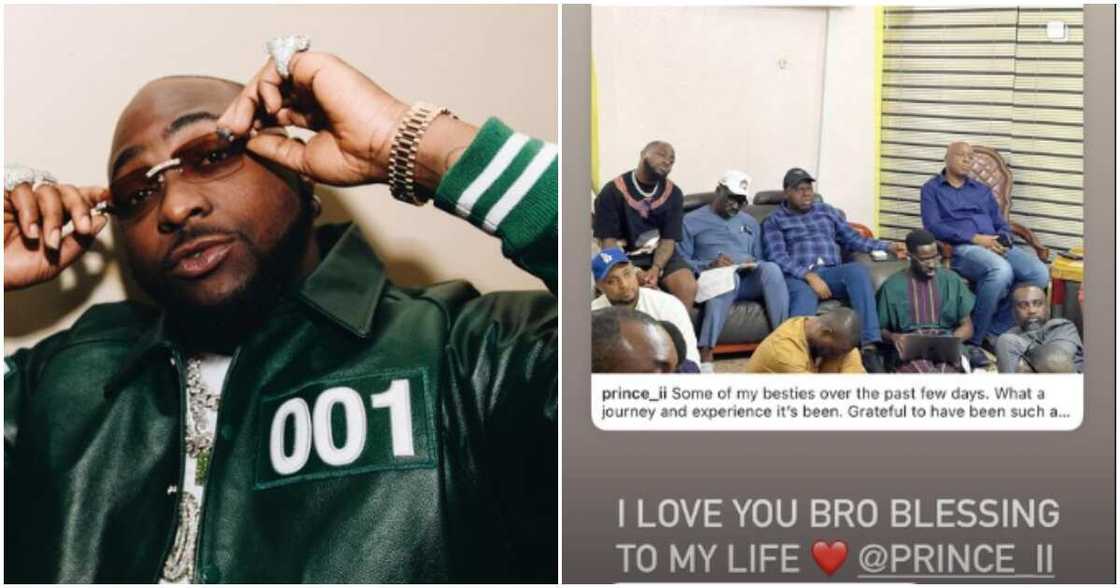 Photos of Davido cherishing Prince Bobo Ajudua's support Photos of Davido cherishing Prince Bobo Ajudua's support