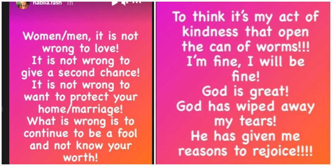 Oritsefemi's wife Nabila calls out sidechic who slept with her hubby in their matrimonial home Oritsefemi's wife Nabila calls out sidechic who slept with her hubby in their matrimonial home