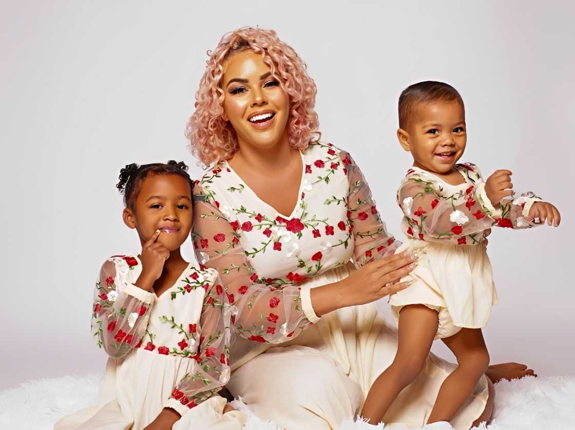 Jacky Oh with her daughters, Nova and Nala Jacky Oh with her daughters, Nova and Nala