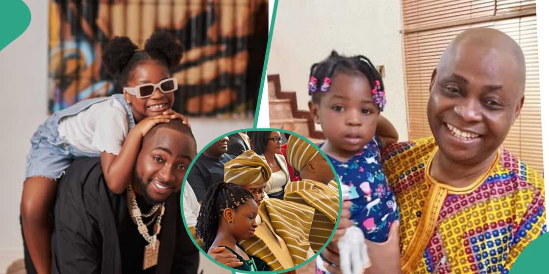 Davido’s daughter Imade melts hearts with cute selfie moment with her granddad