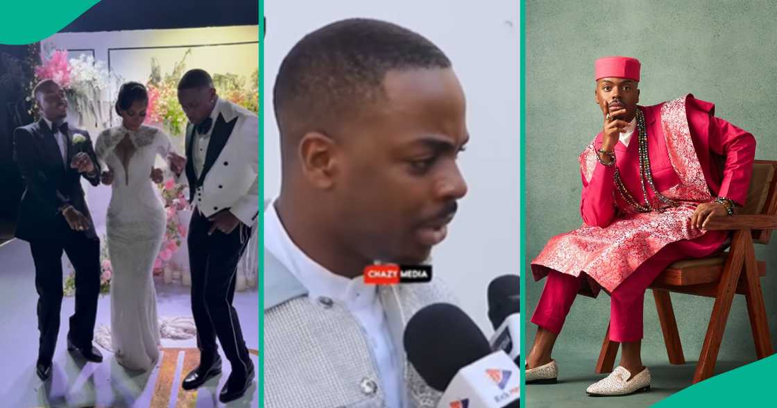 Eniola reacts to a question about Priscilla Ojo's alleged pregnancy. Eniola reacts to a question about Priscilla Ojo's alleged pregnancy.