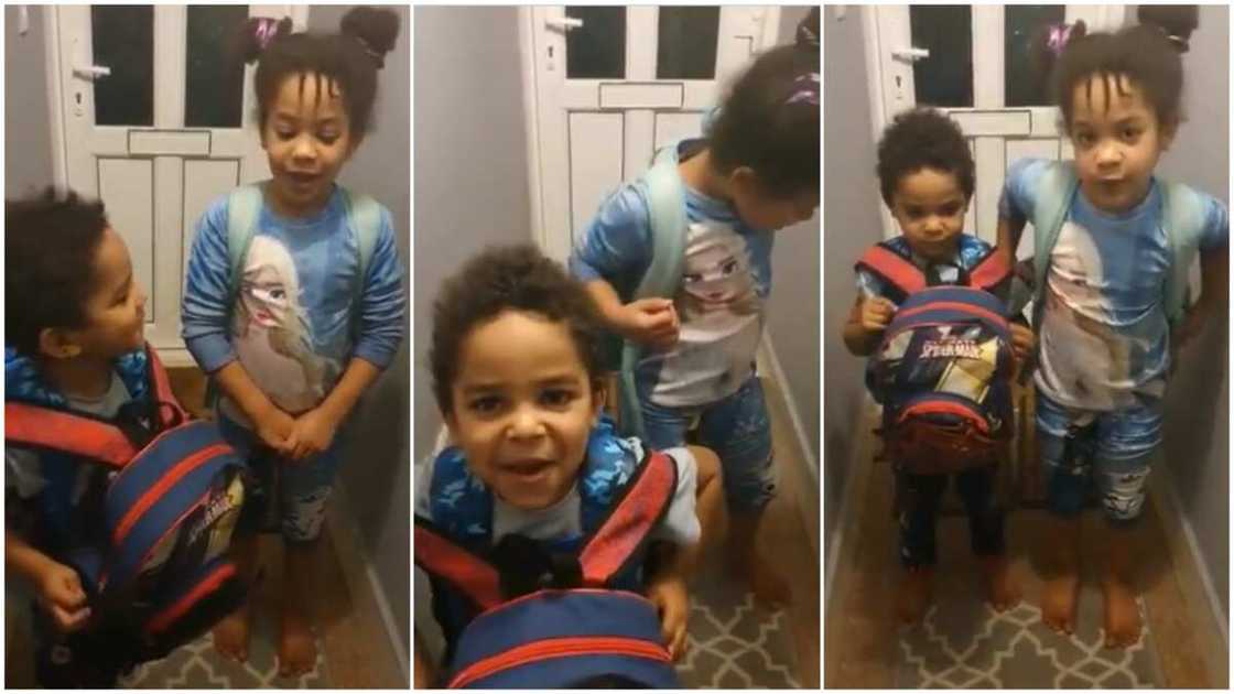 Two abroad based kids pack their bags, say they are going to Nigeria, show mum their passports Two abroad based kids pack their bags, say they are going to Nigeria, show mum their passports