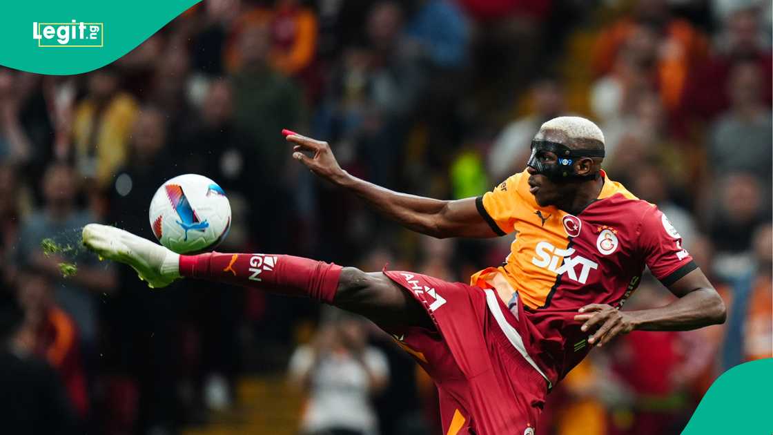 Victor Osimhen, Galatasaray, Istanbul Basaksehir, Rams Park, Istanbul, Turkiye, Super Lig. Victor Osimhen, Galatasaray, Istanbul Basaksehir, Rams Park, Istanbul, Turkiye, Super Lig.