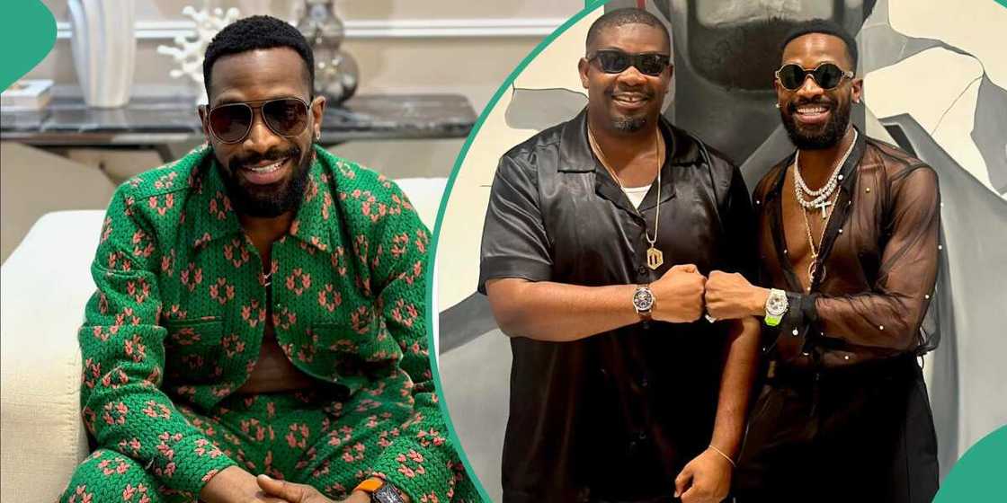 D'banj visits Don Jazzy's residence