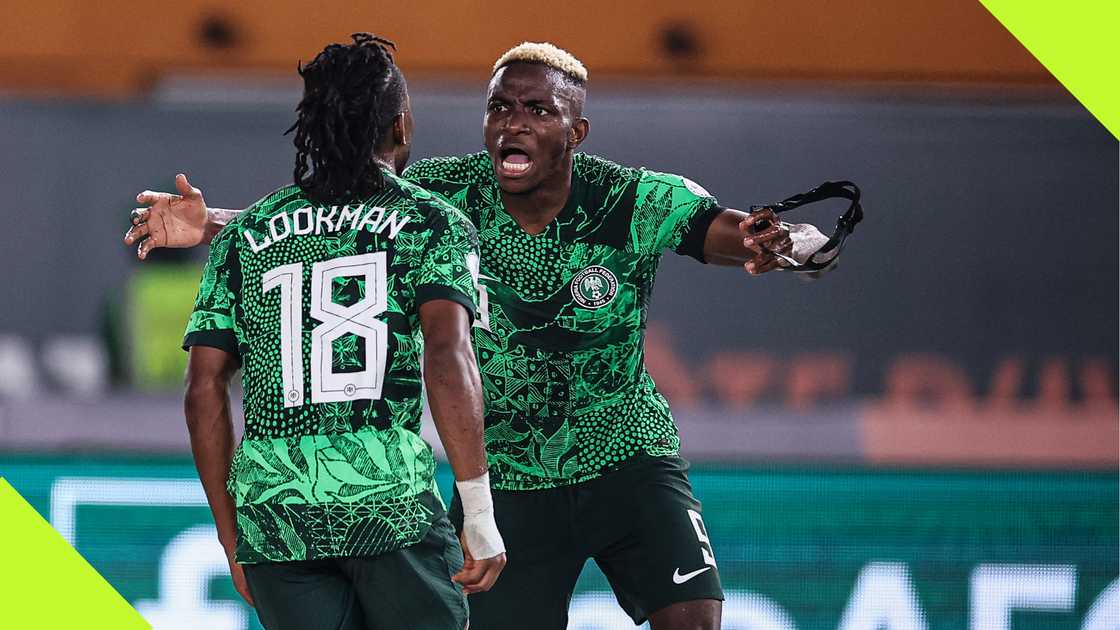 Victor Osimhen and Ademola Lookman celebrates a goal Victor Osimhen and Ademola Lookman celebrates a goal