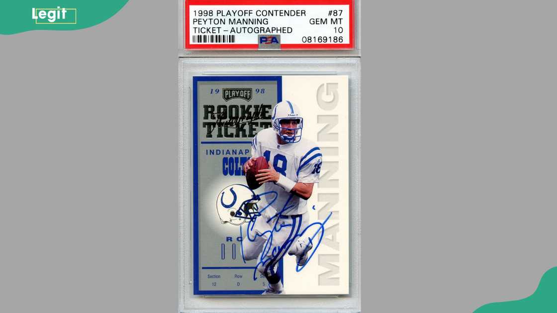1998 Playoff Contenders Rookie Ticket Peyton Manning Autograph #87 1998 Playoff Contenders Rookie Ticket Peyton Manning Autograph #87