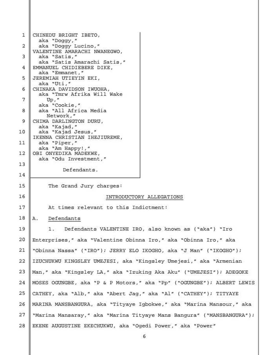 FBI: Full list of 80 Nigerians raided in the US for alleged fraud FBI: Full list of 80 Nigerians raided in the US for alleged fraud