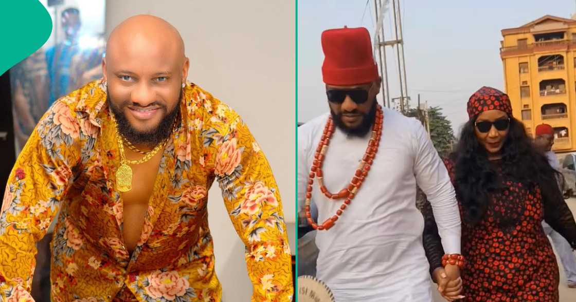 Yul Edochie shares video of him and Judy Austin at Odumeje's church. Yul Edochie shares video of him and Judy Austin at Odumeje's church.