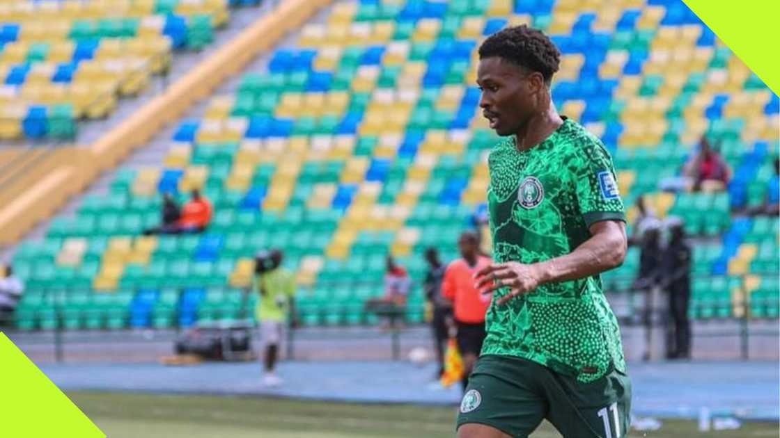 Nathan Tella, Super Eagles, Nigeria, Amahoro Stadium, Kigali, Rwanda, 2026 FIFA World Cup qualifier. Nathan Tella, Super Eagles, Nigeria, Amahoro Stadium, Kigali, Rwanda, 2026 FIFA World Cup qualifier.