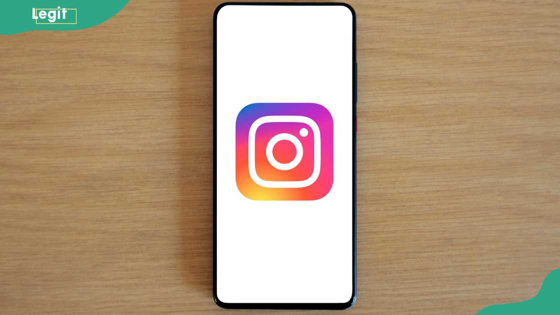 An Instagram logo on a smartphone screen