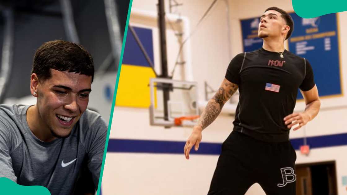 Jaythan Bosch pictured in the basketball court Jaythan Bosch pictured in the basketball court