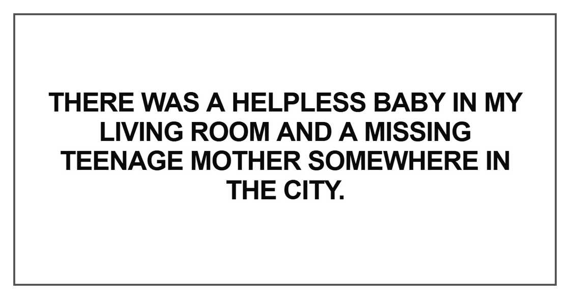 There was a helpless baby