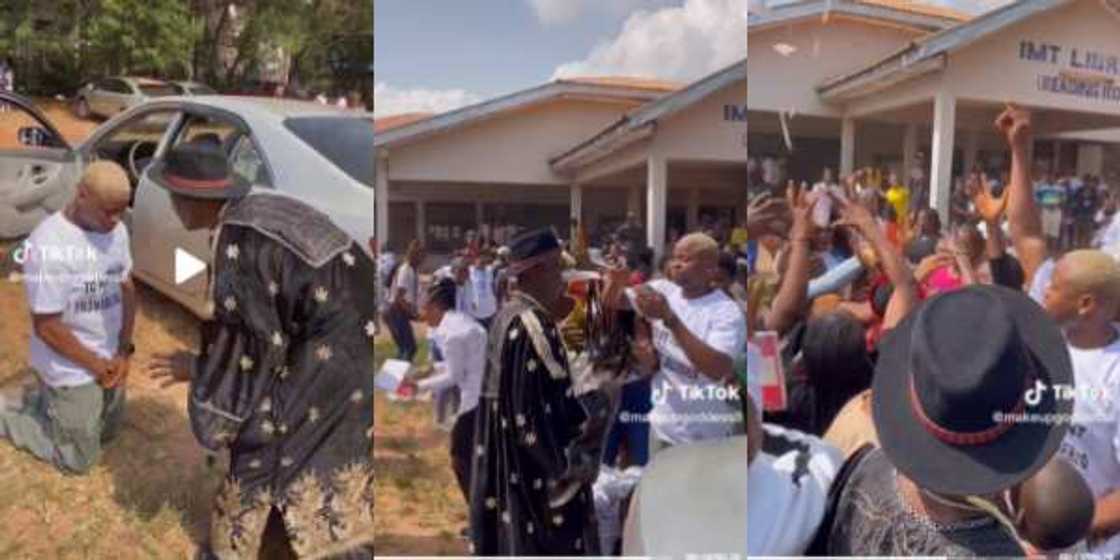 Finally a Graduate": Video Captures Moment a Young Sprays Money on His Father After Final Examination