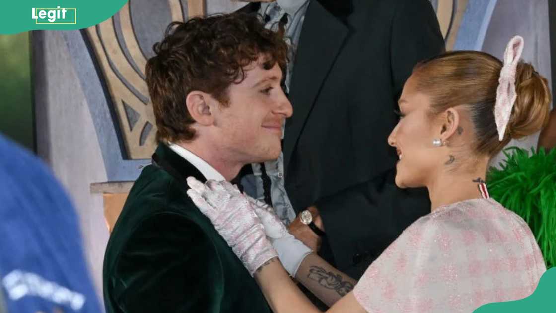 Ethan Slater, Ariana Grande at the Dorothy Chandler Pavilion