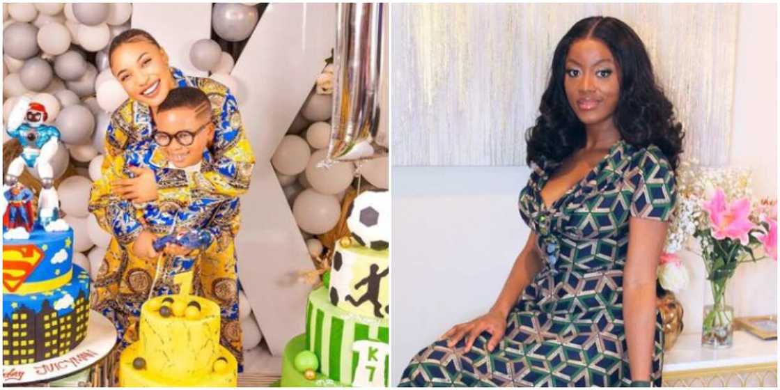 Tonto Dikeh and son King Andre, Churchill Olakunle's ex-wife Bimbo