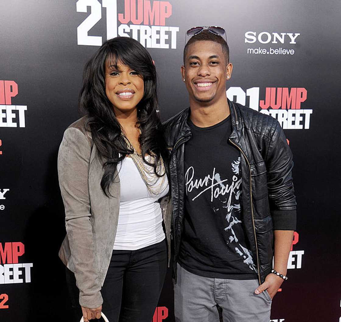 Actress Niecy Nash and her son arrive at the "21 Jump Street" Los Angeles Premiere at Grauman's Chinese Theatre on 13 March 2012, in Hollywood, California.