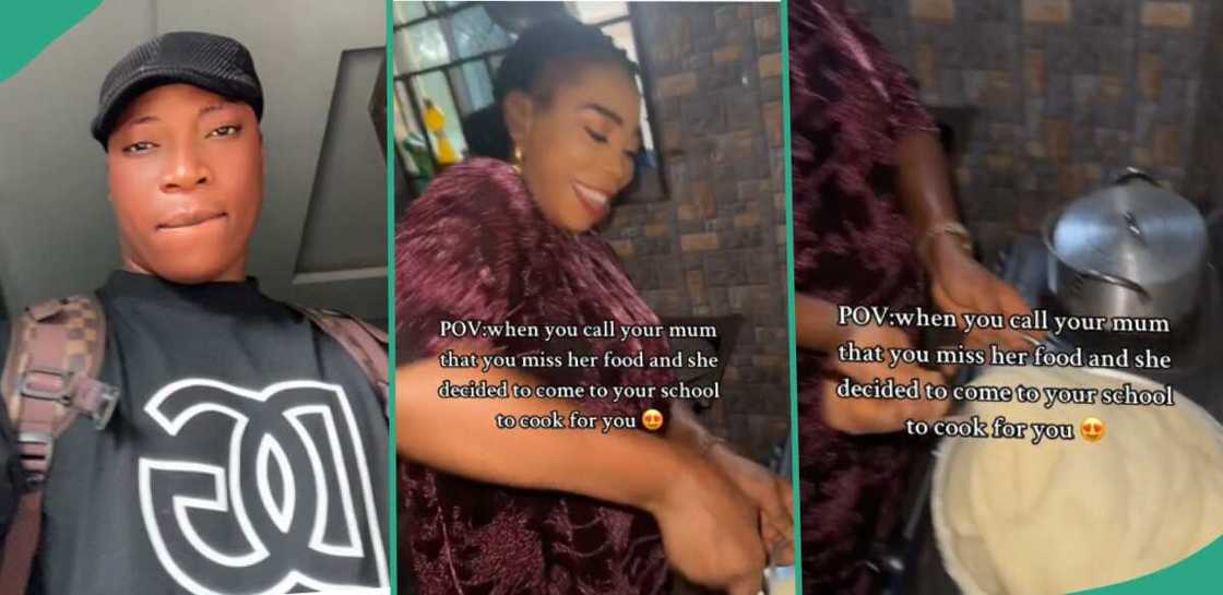 Doting mum visits son's school, cooks for him in his hostel Doting mum visits son's school, cooks for him in his hostel