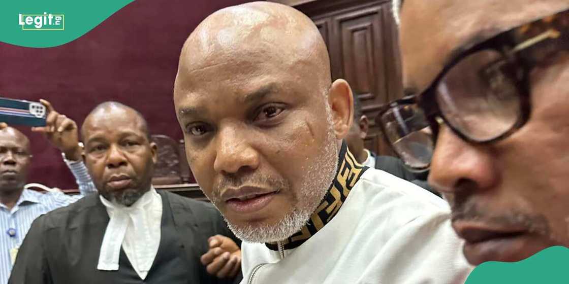 IPOB leader and Biafra separatist Nnamdi Kanu gives reason for wearing same outfit to court IPOB leader and Biafra separatist Nnamdi Kanu gives reason for wearing same outfit to court