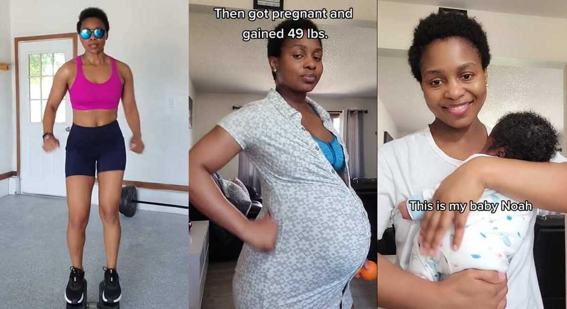 Photos of a slim lady who got pregnant and had a fine baby. Photos of a slim lady who got pregnant and had a fine baby.