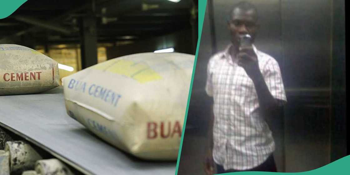 Photo of cement and the man Photo of cement and the man