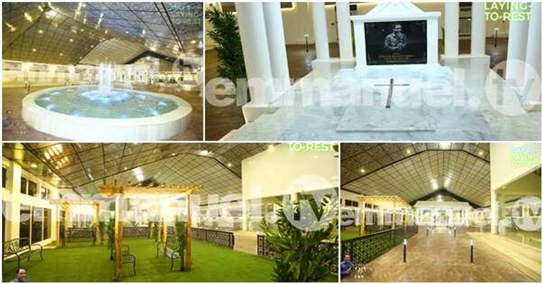 Photos of water fountain, indoor garden, AC units at TB Joshua’s presidential burial ground