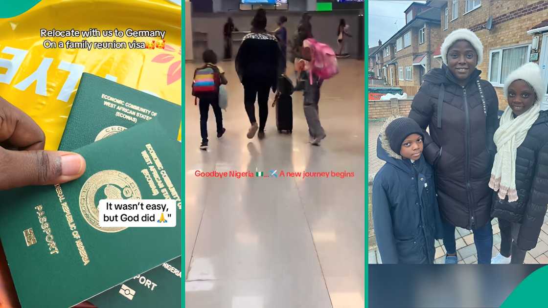 A Nigerian mother and her two children relocated to Germany on a family reunion visa. A Nigerian mother and her two children relocated to Germany on a family reunion visa.