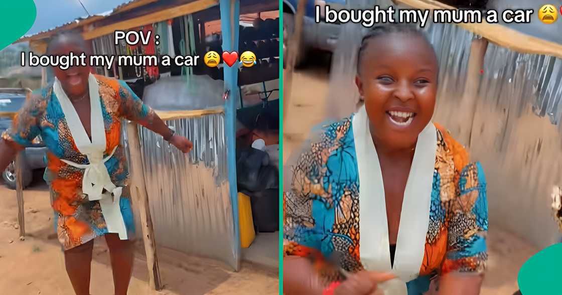 Mother of Nigerian lady selling herbs also called agbo shares excitement as daughter buys new car for her. Mother of Nigerian lady selling herbs also called agbo shares excitement as daughter buys new car for her.